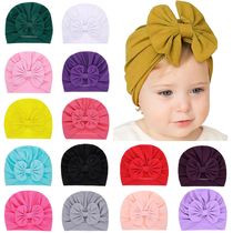 Soft Baby Girls Hat Children Kids Bowknot Turban Cap Newborn