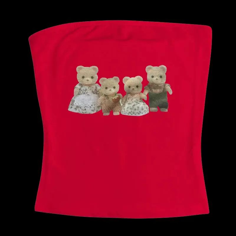 Футболка женская Y2K CRO POP это Tee Bear принт милые графика UM