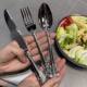 Tableware European style retro stainless steel knife and fork spoon set
