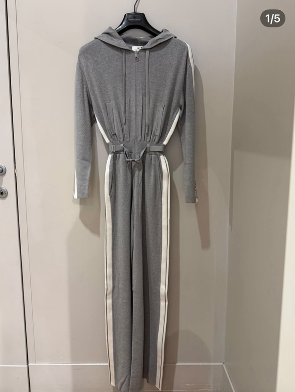 Ladybella Elisabetta Italian Waist-Cinching Hooded Straight-Leg Jumpsuit