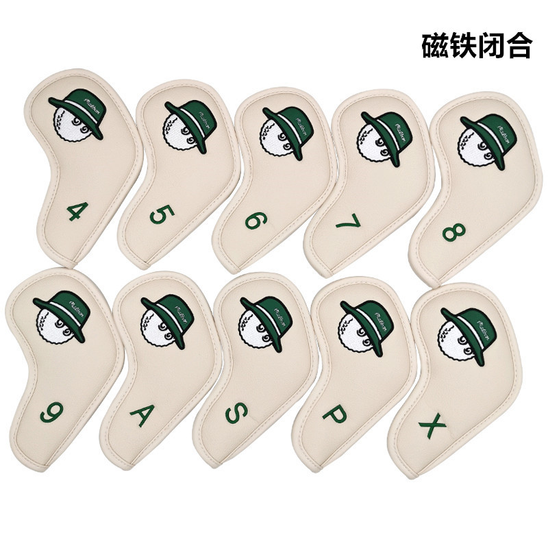 高級ゴルフアイアンクラブカバーヘッドカバーゴルフクラブカバー保護カバー漫画ボールヘッドカバーアイアンクラブセット専用