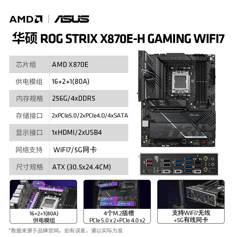 AMD Asus, материнская плата, набор, процессор AMD Ryzen R9 9900x, 9950/9950×, 9950×3, 3D, x870