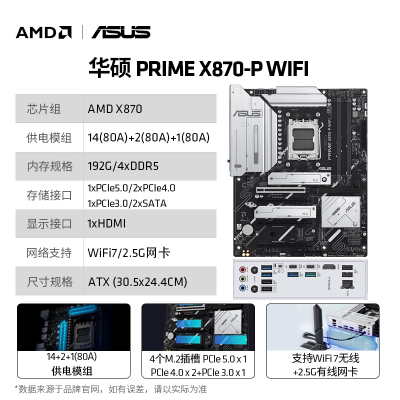 AMD Asus, материнская плата, набор, процессор AMD Ryzen R9 9900x, 9950/9950×, 9950×3, 3D, x870