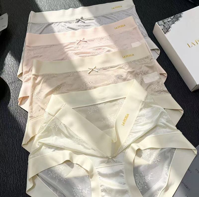 Lp Seamless Glazed Satin Printed Women's Underwear 42.5-67.5kg