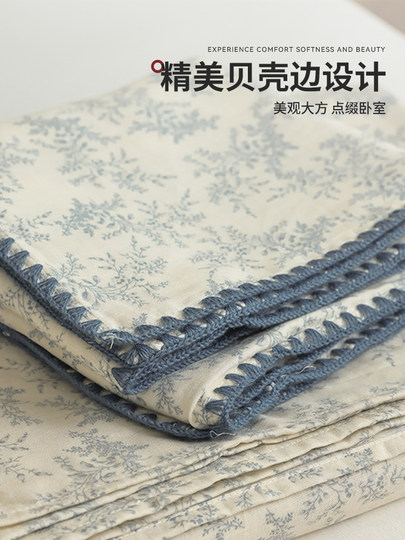 无印良品纯棉双层纱床单单件100全棉夏季单人被单枕套三件套家用2