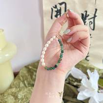 Retro gentle bracelet new Chinese style natural agate natural pearl bracelet for women