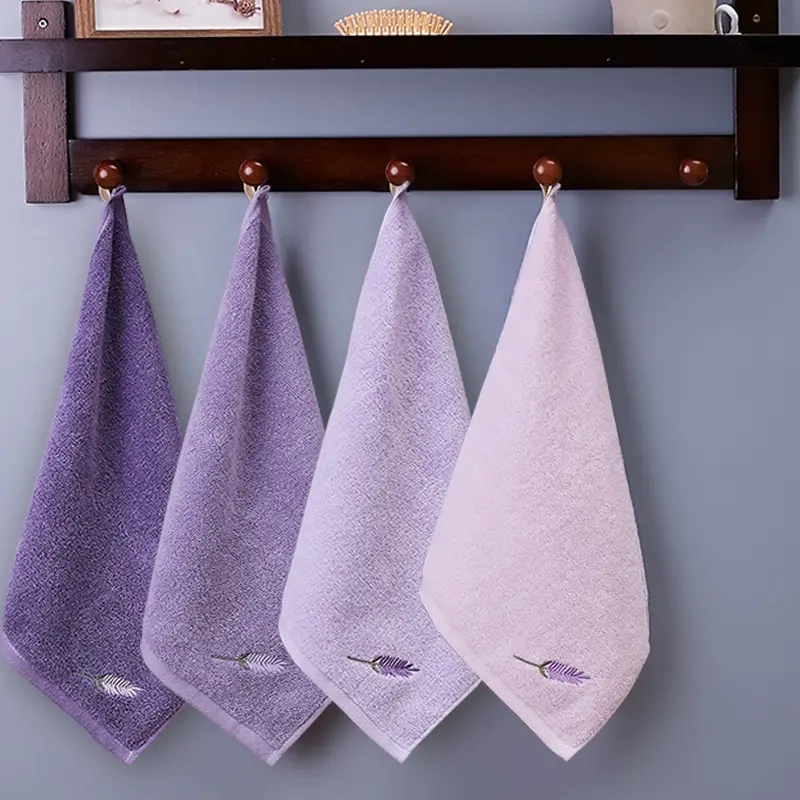 Japanese Imported Pure Cotton Square Towel, Soft Towel for Home Use, Lavender All-Cotton Absorbent Towel That Doesn'T Shed Easily Japanese Imported Pure Cotton Square Towel, Soft Towel for Home Use, Lavender All-Cotton Absorbent Towel That Doesn'T Shed Easily
