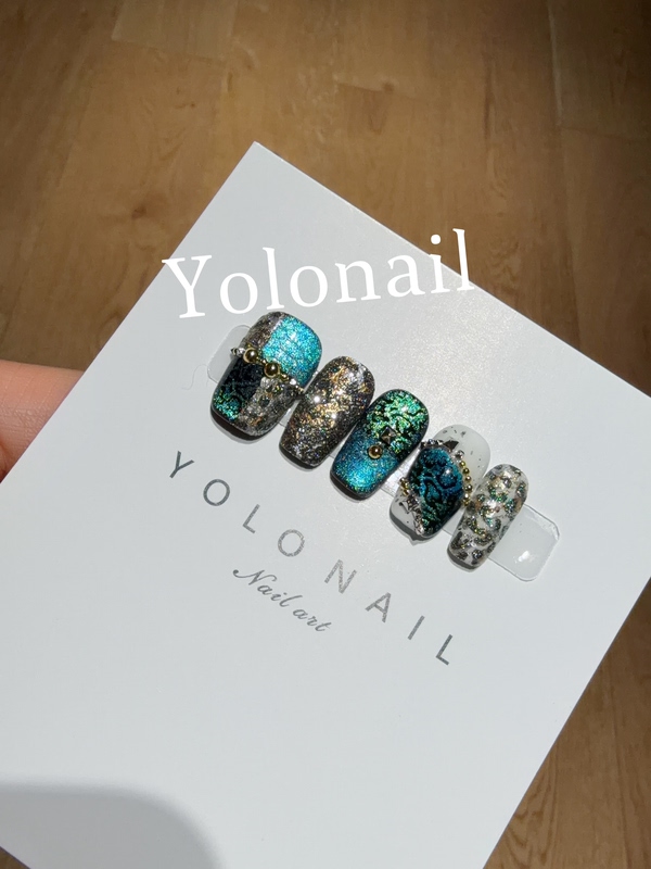 T1293. (Shipped Within 5 Days) Yolo Niche Design Handmade Wearable Nails T1293. (Shipped Within 5 Days) Yolo Niche Design Handmade Wearable Nails