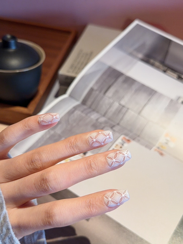 Treasure Pattern 2 (Hand-Drawn with Gradient Effect, See Picture 2). Yolo Niche Design Handmade Wearable Nails