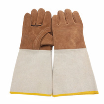 Factory direct selling welding gloves cowhide extended labor protection gloves high temperature resistance welder welding cowhide two-layer canvas