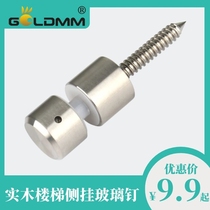 Stainless Steel Solid Glass Nail Solid Wood Stairway Side Mount Glass Accessories Stairway Wood Tooth Screw Nail Fixed Pendant