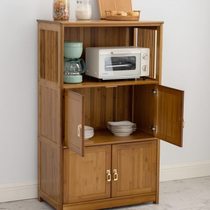 Kitchen rack multi-function storage cabinet simple Chinese sideboard bowl and plate storage cabinet solid wood tea cabinet