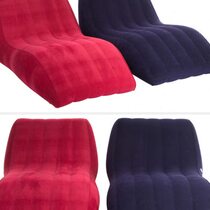 Extra large and long lazy sofa S type with armrest flocking inflatable sofa chair sofa bed inflatable recliner armchair