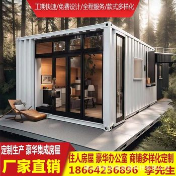 简易打包出口集装箱房可移动快拼箱活动房临时住人房屋商业街别墅