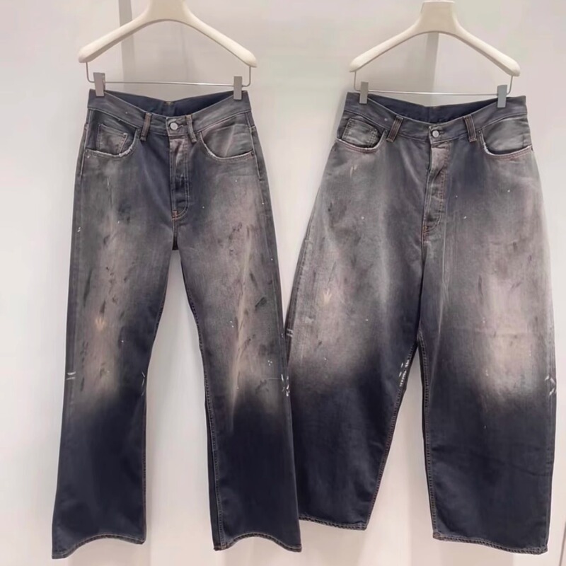 [Ceiling] Ac Style Splatter Ink Distressed Loose Straight-Leg Baggy Wide-Leg Jeans 2021m/2023m