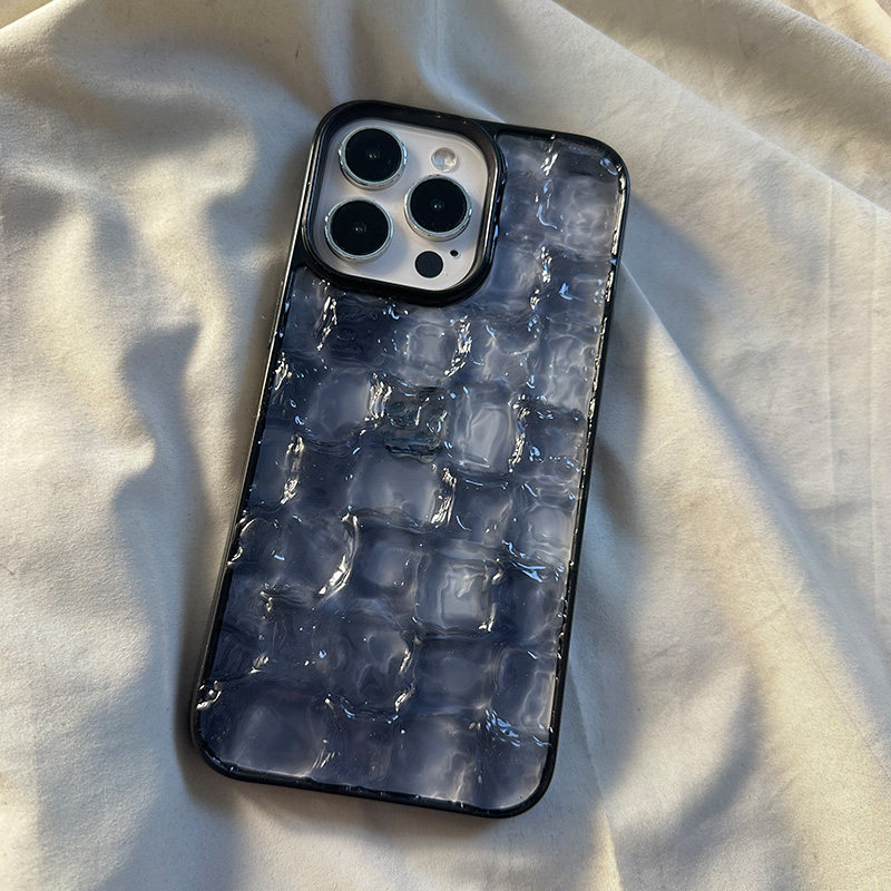 3D Black Water Block iPhone Case