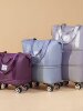 Double-Layer Travel Bag with Wheels, Large-Capacity Luggage Bag, Women's New Foldable Lightweight Storage Bag, Trolley Suitcase