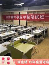Tibet Xinjiang Education Institutions Fold Training Table And Chairs Strip Table Students Tutoring Remedial remedial class Double desks