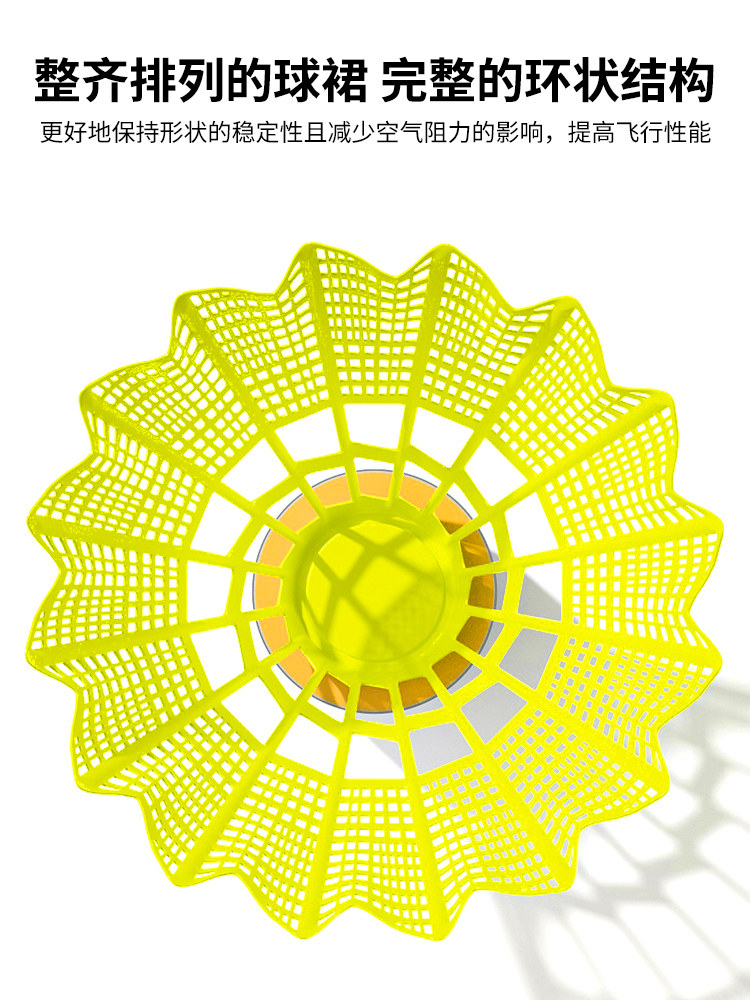 Peak Nylon Badminton Shuttlecocks, Genuine, Super Durable, Professional Training and Competition, Plastic, Not Easily Broken, Suitable for Indoor and Outdoor Use