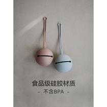 mushie silicone pacifier storage box teether storage box can be disinfected when going out the box is anti-fall and durable