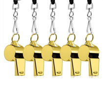 Bamboo life-saving whistle stainless steel gold high frequency treble referee whistle survival life-saving whistle enterprise customization