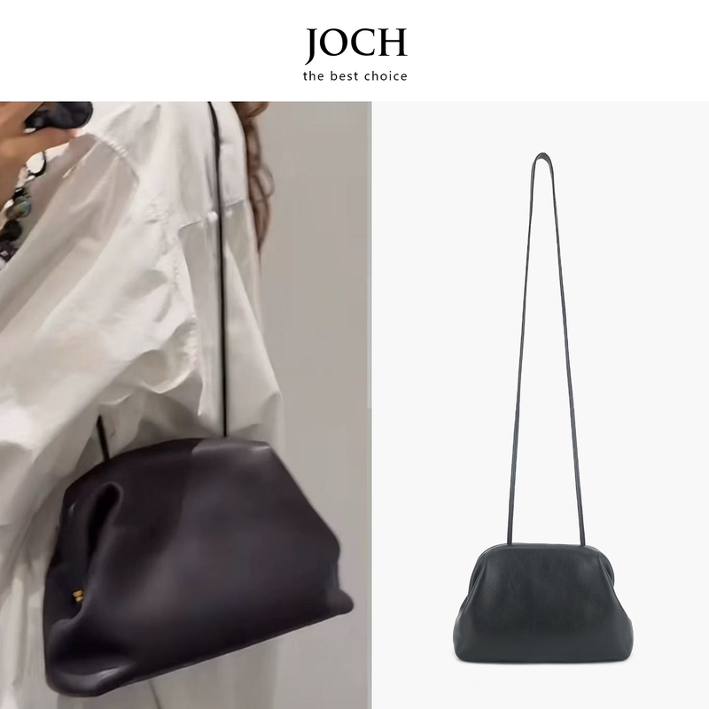 Joch New! Minimalist Row Style Mira Sheepskin Cloud Bag, Fashionable Light Luxury Handbag, Underarm Niche Clip Bag