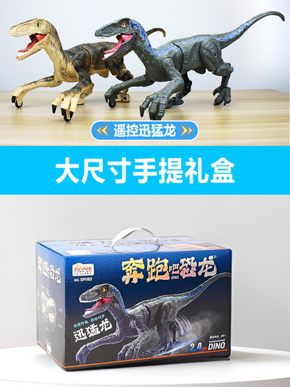 2024遥控恐龙玩具电动霸王龙会走路迅猛龙小男孩儿童生日礼4-5岁6