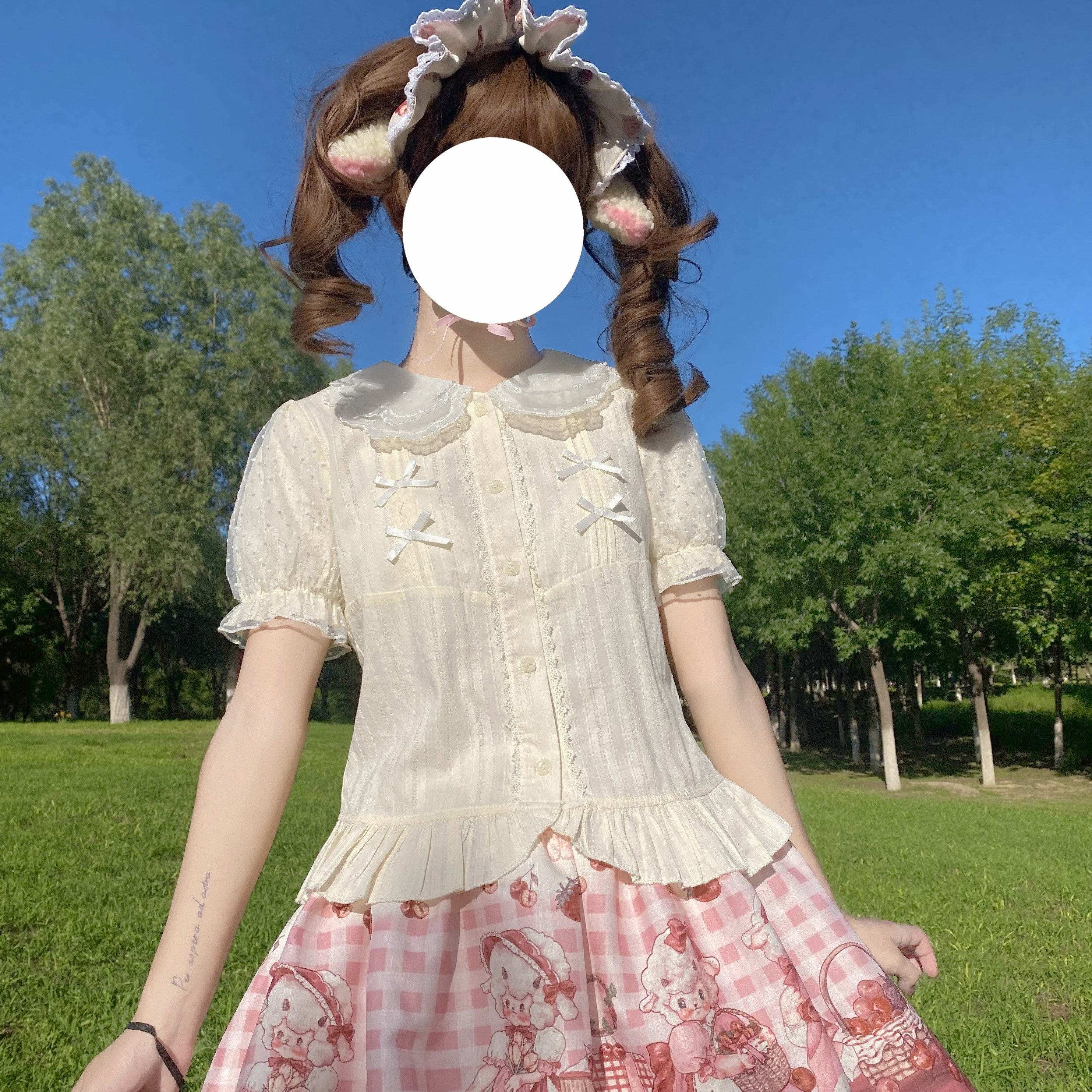 【绝版售罄】小芙蝶Lolita内搭娃娃领衬衫,甜美纯棉短袖,你还在等什么?-lolita衬衫-淘宝好物网