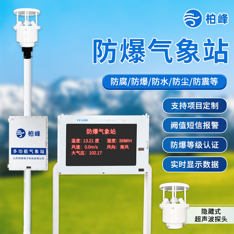 Explosion-Proof Weather Station in Gas Tank Area, Oil and Coal Warehouse, Chemical Plant, Screen Wind Speed Direction Monitor, Five-Element Sensor Explosion-Proof Weather Station in Gas Tank Area, Oil and Coal Warehouse, Chemical Plant, Screen Wind Speed Direction Monitor, Five-Element Sensor