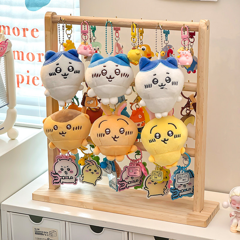 Doll Pendant Storage Display Stand Keychain Storage Necklace Desktop Hanger Multifunctional Wooden Pendant Jewelry Rack