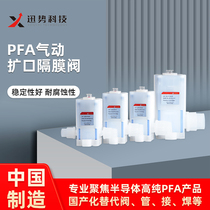 Xunshi PFA valve Semiconductor trough chip cleaning machine corrosion-resistant ultra-pure pneumatic PFA diaphragm valve