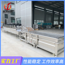 Dehydrated vegetable bubble cleaning machine sediment removal automatic cleaning machine lifting belt spray stainless steel material