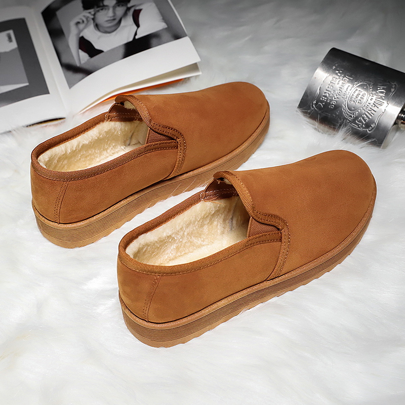 Bg511 & Khakinortheast thickening cotton-padded shoes male winter keep warm Plush Two cotton shoes Korean version trend skate shoes student Versatile leisure time Fashion shoes
