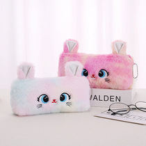 Cross-border new cat large-capacity zipper pencil case cartoon creative simple female student stationery pencil case manufacturer