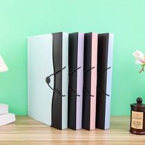 13 pieces of simple large-capacity multi-layer accordion bag a4 twill snap bag archive bag student A4 test paper clip storage bag