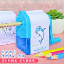 Cartoon pencil sharpener hand-cranked box creative single-hole pencil sharpener primary school student pencil sharpener stationery