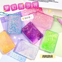 Dream quicksand Guka brick into oil mahjong brick transparent acrylic card brick magnetic ice brick photo diy photo frame clip