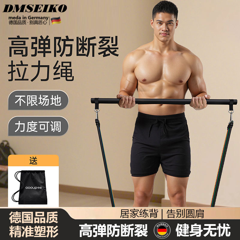 German Resistance Bands for Fitness, Elastic Bands for Men, Chest Muscle Training Equipment for Home Use, Door-Mounted High Pull-Down Device