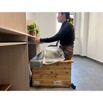 Explosive factory promotion electric fire barrel double heater home solid wood power-saving office foot warmer student fire box single character