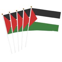 Bandera de Palestina peque?a asta de plástico portátil de