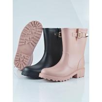 Womens rain boots silicone non-slip Korean style fashion mid-calf non-slip womens rain boots wear-resistant Martin rain boots waterproof