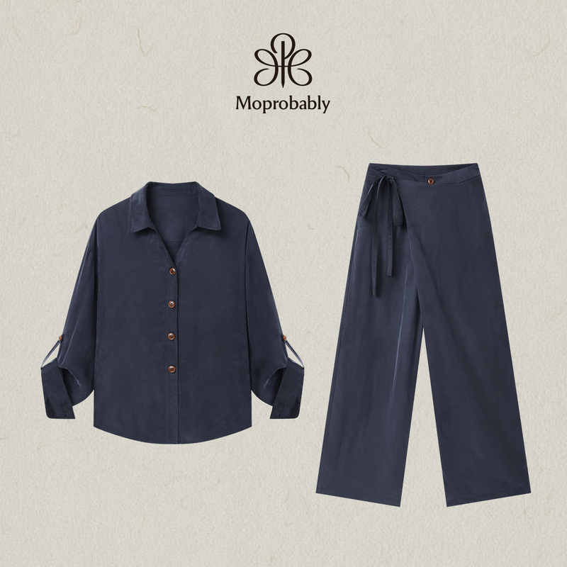 Moprobably Li Yuneruo's "Ansi Suit" Is a High-End Two-Piece Set of Shirt and Trousers Made of Cupro Silk