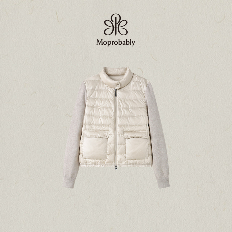 Moprobably Li Yunuo "Meng Bag Down" 90% White Goose down Jacket with Stand Collar and Warm Outerwear Moprobably Li Yunuo "Meng Bag Down" 90% White Goose down Jacket with Stand Collar and Warm Outerwear