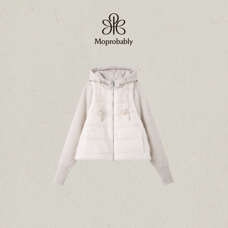 Moprobably Li Ynuo's "Almost Rich Man's Style" 90 White Goose down Hooded down Jacket Winter Warm Coat
