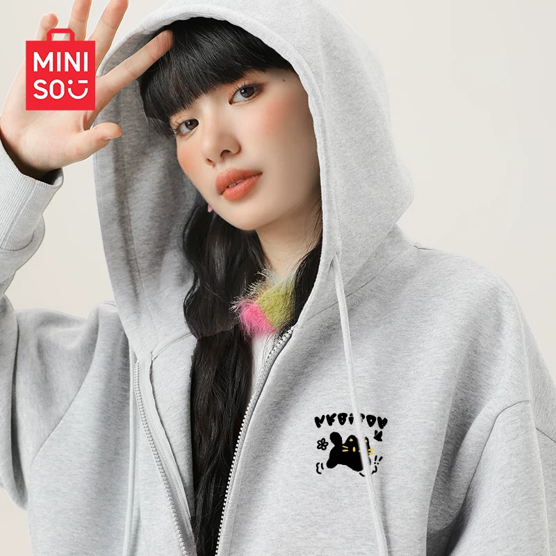 MINISO/ осенняя толстовка, худи, для подростков