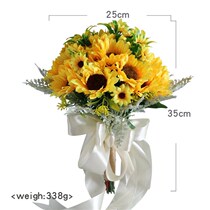 Hot selling simulated sunflower bouquet wedding bride holding bouquet Western wedding photo props home flower batch