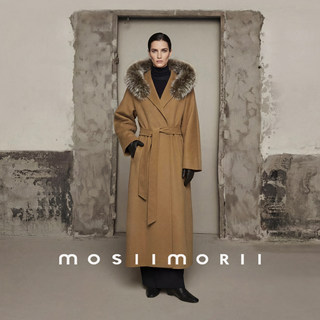 [Yunzhijian]100% шерстяное пальто с капюшоном из меха норки, элегантное, простое, универсальное, длинное женское шерстяное пальто-куртка