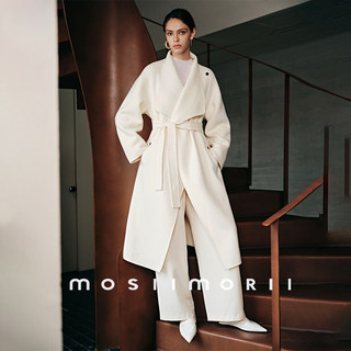 Moonlight Poetry Collection MOSIIMORII, верхняя одежда, женская верхняя одежда средней длины из верблюжьего бархата, шелкового шелка, осень-зима 202, двусторонняя шерстяная верхняя одежда