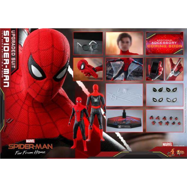 In Stock Hottoys Ht Mms542 Spider-Man: Far from Home Black and Red New Suit Upgrade Version Tom Holland
