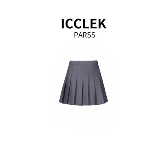 Icclek Parss 2025 New Summer Fashion Versatile Skirt Preppy Style Pleated Short Skirt-2905